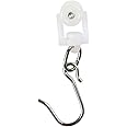 ChadMade Curtain Track Glider Roller Hooks for Ceiling Track Rail Sliding Roller Runner (1 Pack of 10)