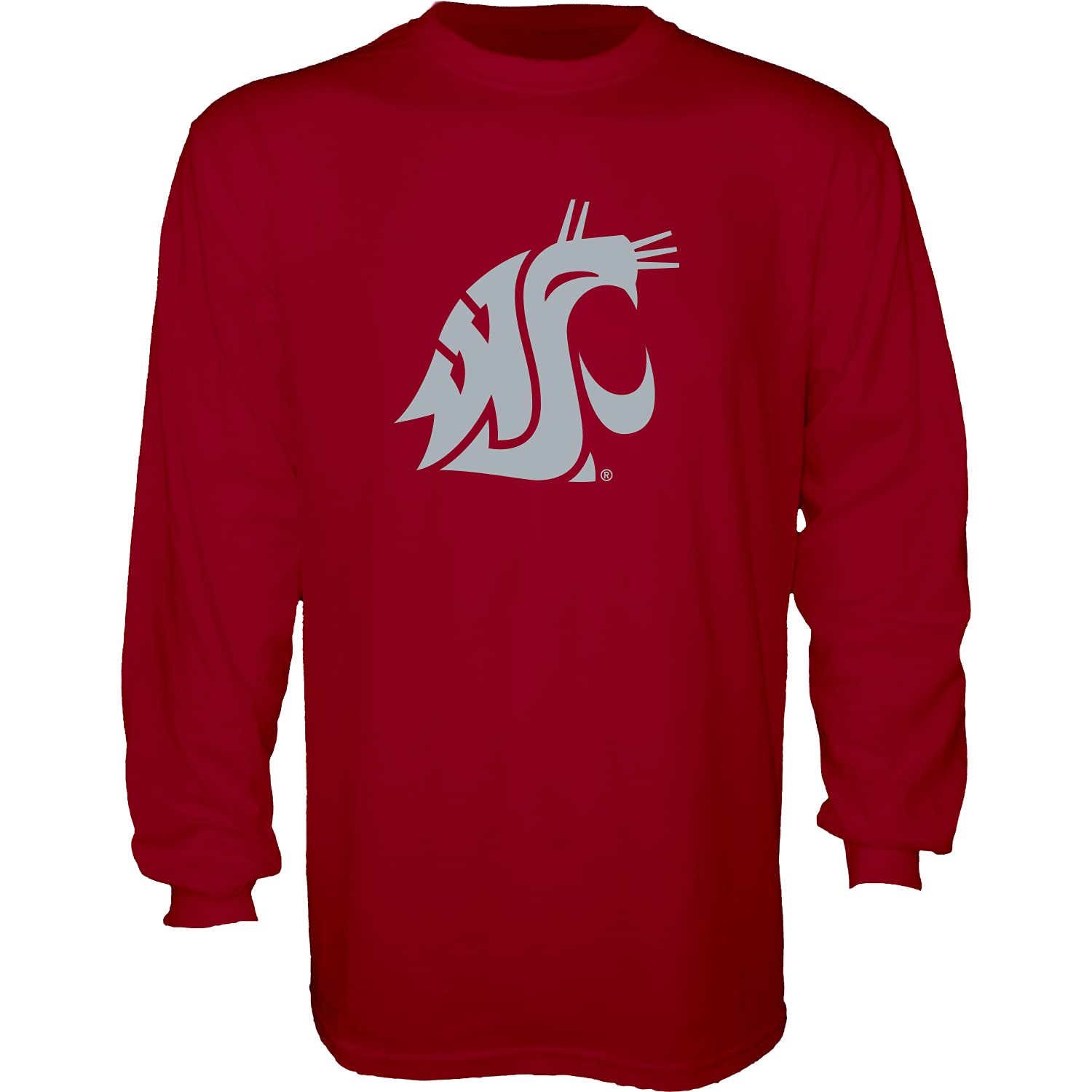 Blue 84 Men's Washington State Cougars Long Sleeve T Shirt Team Color Icon, Cardinal, XX-Large Image Blue 84 Men's Washington State Cougars Long Sleeve T Shirt Team Color Icon, Cardinal, XX-Large Image