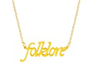 HUTINICE Inspired Reputation Necklace Gold, Folklore Evermore All too Well Lover Signature Necklaces Swiftie Jewelry Taylor Concert Fans Gift