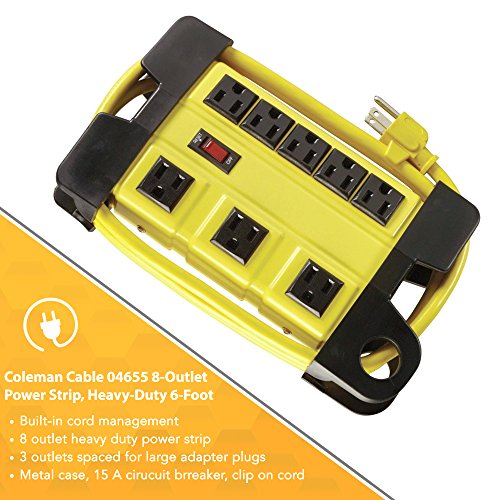 Coleman-Cable-04655-8-Outlet-Power-Strip-Heavy-Duty-6-Foot-Design