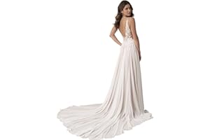 SEIM Lace Appliqued Wedding Dresses for Bride 2025 Beach Wedding Bridal Gowns for Women SE002