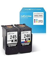 myCartridge - Cartucho de tinta de repuesto para Canon PG-245XL CL-246XL 245 246 (1 negro 1 tricolor y 2 unidades), compatible con Canon PIXMA MX492 MX490 MG2520 MG2522 MG3022 MG2922 TS3120 TS3122