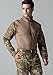 CQR Men's Combat Shirt Tactical 1/4 Zip Long Sleeve Military BDU Shirts Camo EDC Top with Pockets, Combat Shirts Multi Terrain, XX-Large