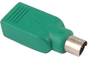uxcell Mini 6 Pin DIN PS/2 to USB Mouse Adapter Connector Grn