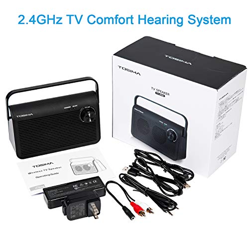 Tosima Wireless TV Speakers for Hearing Impaired, Senior Hearing Assistance Speaker for TV, Sound Amplifier Soundbox for Hard of Hearing and Elderly (TV Need 3.5mm Jack or Audio Out Plug) - Thumbnail 6