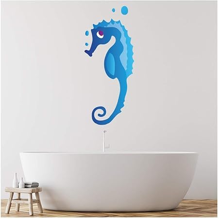 Azutura Blau Seahorse Wandtattoo Unter Dem Seetier Wand Sticker