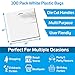 White Merchandise Plastic Shopping Bags - 100 Pack 20
