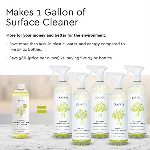 Puracy All Purpose Cleaner Concentrate, Makes 1 Gallon, Organic