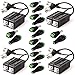 8 Pack Passive Video Balun Transceiver for TVI/CVI/TVI/AHD/960H CCTV Camera, ZUEXT 8 Pairs Male & Female BNC/DC Power Connector Adapter 12V 2.1x5.5mm for LED Light Strips (Male BNC to UTP CAT5 Cable)