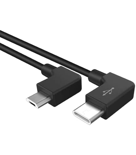 Câble De Charge OTG Type C Vers Micro USB 30 Cm - Compatible DJI Mavic, Spark, écouteurs - Angle Droit Pratique