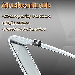 BACLAUGH Chrome Headlight Bezel Trim Driver