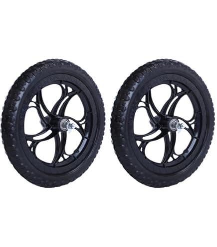 Paire De Roues De Rechange 12″ – Nylon Blanc – Pour Draisienne Enfant, Léger Et Robuste