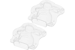 UTHCLO 2pcs Easter Rabbit Chocolate Mold Bunny Design Plastic DIY Candy Mold for Baking and Chocolate