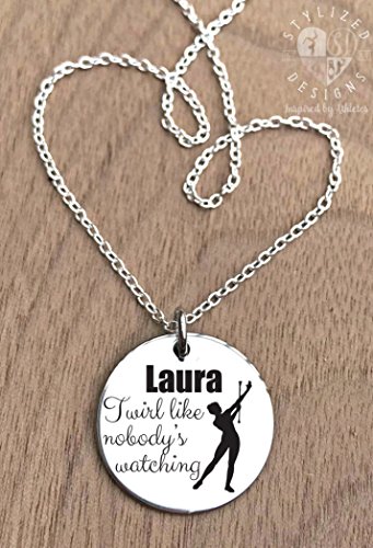 Majorette Necklace, Majorette Jewelry, Baton Necklace, Baton Charm Necklace, Twirling Necklace, Majorette Gift - Thumbnail 2