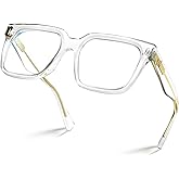 VISOONE Rectangle TR90 Blue Light Blocking Glasses Computer Eyewear with Preppy Look for Women and Men Cougar