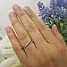 14K Gold Round Blue Sapphire & White Diamond Ladies Anniversary Wedding Band Swirl Stackable Ring