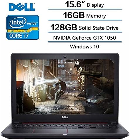 2018 Dell Flagship Inspiron 15 Gaming Laptop, 15.6” FHD Anti-Glare LED-Backlit Display, Intel Core i7-7700HQ (Up to 3.8GHz), 1TB HDD + 128GB SSD, 16GB DDR4 SDRAM, NVIDIA GeForce GTX 1050, Win 10