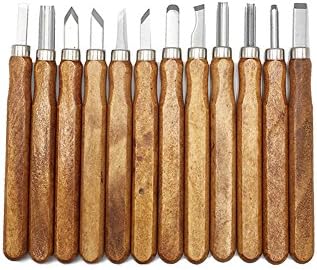 Yuanxia2 12Pack Wood Carving Chisel Professional SK5 Wood Carving Tools (12)