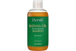 DERSIE Batana Oil Shampoo for Hair Growth: Batana Shampoo for Hair Loss and Thinning Hair - Infused with Biotin and Rosemary Oil - Hair Growth Shampoo for Women & Men - Sulfate Free & Paraben Free (10 FL OZ)