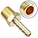 TAILONZ PNEUMATIC Brass Hose Barb Fitting -1/4 Inch Barb to 1/4 Inch Male NPT Adapter（Pack of 10）