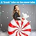 BigMouth Inc. Peppermint Snow Tube - 3 ft. Wide Inflatable Snow Tube with Easy Grip Handles, Made of Durable Vinyl with Welded Seams - Makes a Great Gift
