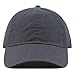The Hat Depot Kids Washed Low Profile Cotton and Denim Plain Baseball Cap Hat (2-5 yrs, Charcoal)