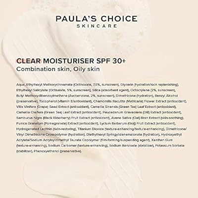 clear moisturiser spf 30