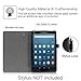Fintie Folio Case for Amazon Fire HD 8 (Previous Generation - 6th) 2016 release - Slim Fit Premium Vegan Leather Standing Protective Cover With Auto Wake / Sleep, Black