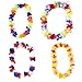 WeeCosy 12 Counts Tropical Hawaiian Leis and Necklace Luau Flower Party Favors(One Dozen)