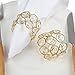 Feyarl Gold Napkin Rings Sparkly Crystal Beads Napkin Holders for Wedding Centerpieces Special Occasions Celebration Romantic Candlelit Banquet Festival Decoration(8pcs)