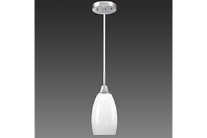 Viinew Mini Glass Pendant Light 4.72" with Handblown Milk White Marble Art Glass Hanging Light 1-Pack Oval Ceiling Hanging Light Fixture for Dining Room Kitchen Island Cafe Foyer Hallway