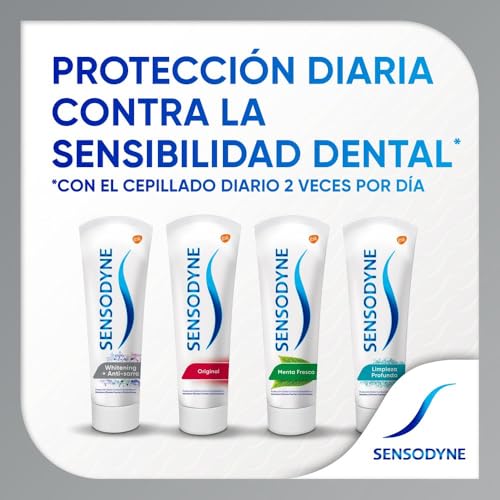 Sensodyne Pasta Dental Blanqueadora Whitening y Anti-sarro para Dientes Sensibles, 90g