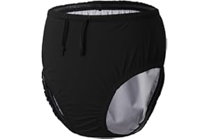 EEOST Adult Reusable Swim Diapers Special Needs Swimwear for Incontinence Cloth Diaper Covers Waterproof,Leakproof, Unisex (Black, M)