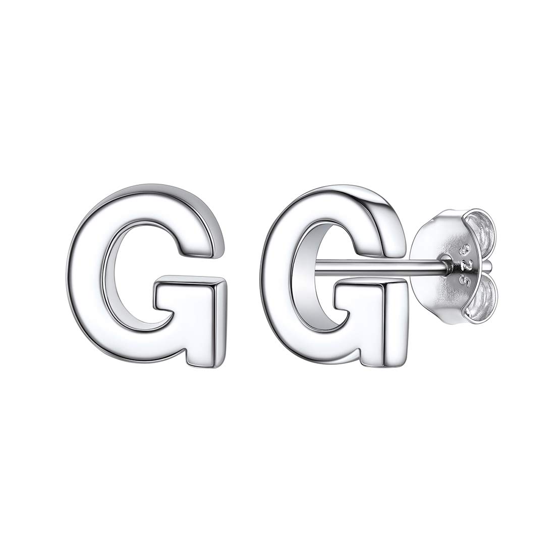 ChicSilver Initial Letter G Stud Earrings for Women 925 Sterling Silver Alphabet Earring Mininalist Jewelry โ image 1