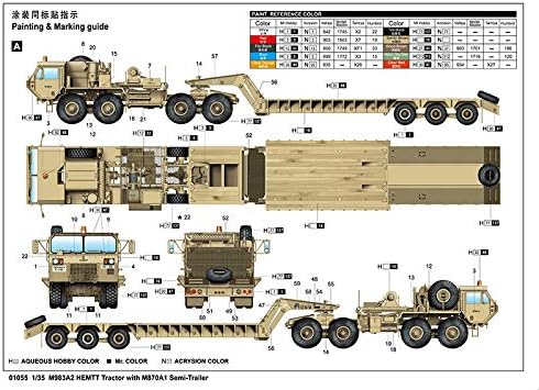 Trumpeter 1:35 - M983a2 HEMTT Tractor with M870a1, Various - Image 5