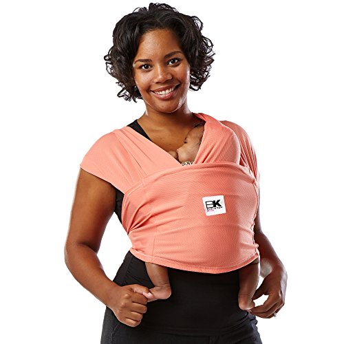 Baby K’tan - Active Baby Carrier, Breathable Quick Dry Mesh Sling Wrap, Multiple Ways to Wear - Coral, Large