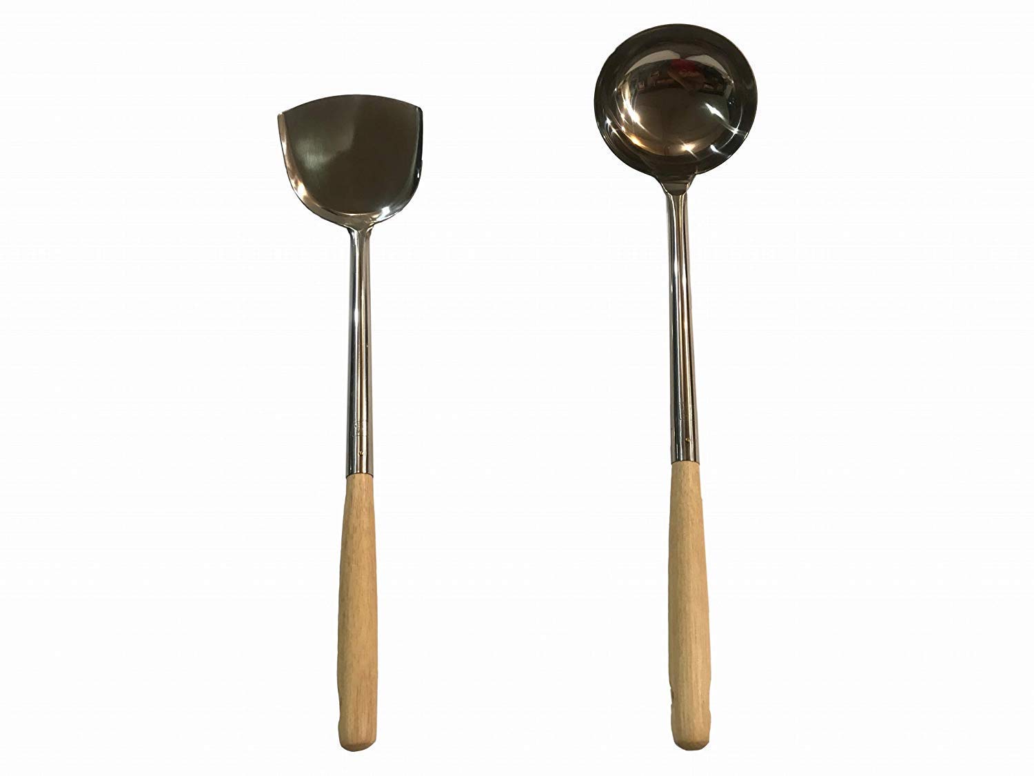 Buy NinjaClean Chuan & Hoak (Spatula and Ladle) Wok Utensils Large Size