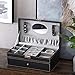 SONGMICS Black Jewelry Box 6 Watch Organizer Storage Case with Lock and Mirror UJWB11B