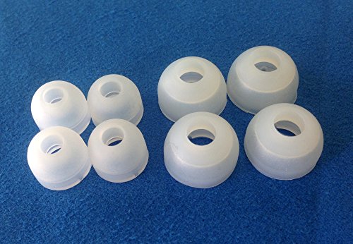 Set 4pcs Small 4pcs Large Clear Eargels for Motorola S9 S9HD S9-HD S10 S10-HD S10HD Wireless Bluetooth Headset Earbuds Ear Gel Bud Tip Gels Buds Tips Eargel Earbud Eartip Eargels Eartips Replacement Part Parts