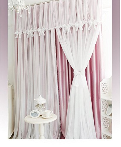 Amazon Com Fadfay White Lace Fancy Sheer Curtain Romantic Girls