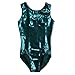 Annie Sleeveless Elsa Metallic Lycra Spandex Gymnastics Leotard