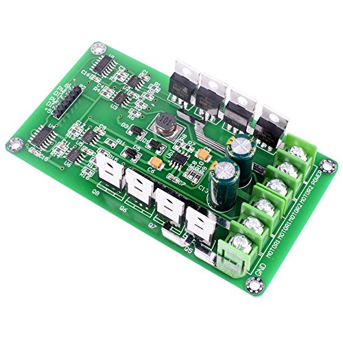 Dual Motor Driver Module,Quimat DC H-Bridge 3-36V 15A Motor Driver PWM Module Circuit Board MOSFET Driver Motor Driving Board for Arduino Robot Smart Car