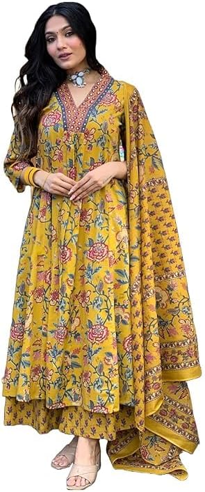 alia cut dress amazon Amazon.com: The Red Lion Enterprise Anarkali Dress suit Alia cut kurti pant and Dupatta 3pc set for women (US, Alpha, Small, Regular, Regular, Light Orange) : Clothing, Shoes & Jewelry