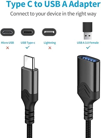 Amazon Com Usb C Otg Adapter For Samsung Galaxy S9 S10 S20 S20 S20 Ultra Note 10 10 Usb C To Usb Adapter Thunderbolt 3 To Usb 3 0 Female On The Go Cable Compatible With Macbook Pro Air 2019