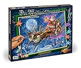 Schipper 609300694 Santa Claus with Reindeer Sleigh Paint by Numbers Board