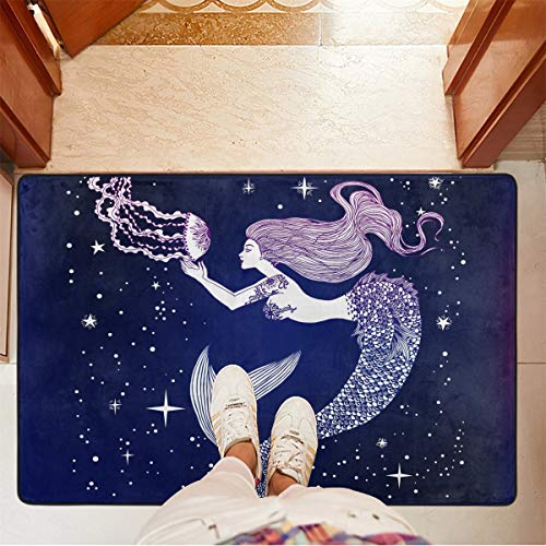 S-Husky-Mermaid-Area-Rug-for-Bathroom-Jellyfish-Star-Shining-Anti-Slip-Welcome-Washable-Door-Mat-for-Living-Room-Kitchen-Outdoor-Porch-Carpet-36-x-24-in-2042721 S Husky Mermaid Area Rug for Bathroom Jellyfish Star Shining Anti-Slip Welcome Washable Door Mat for Living Room Kitchen Outdoor Porch Carpet 36 x 24 in 2042721
