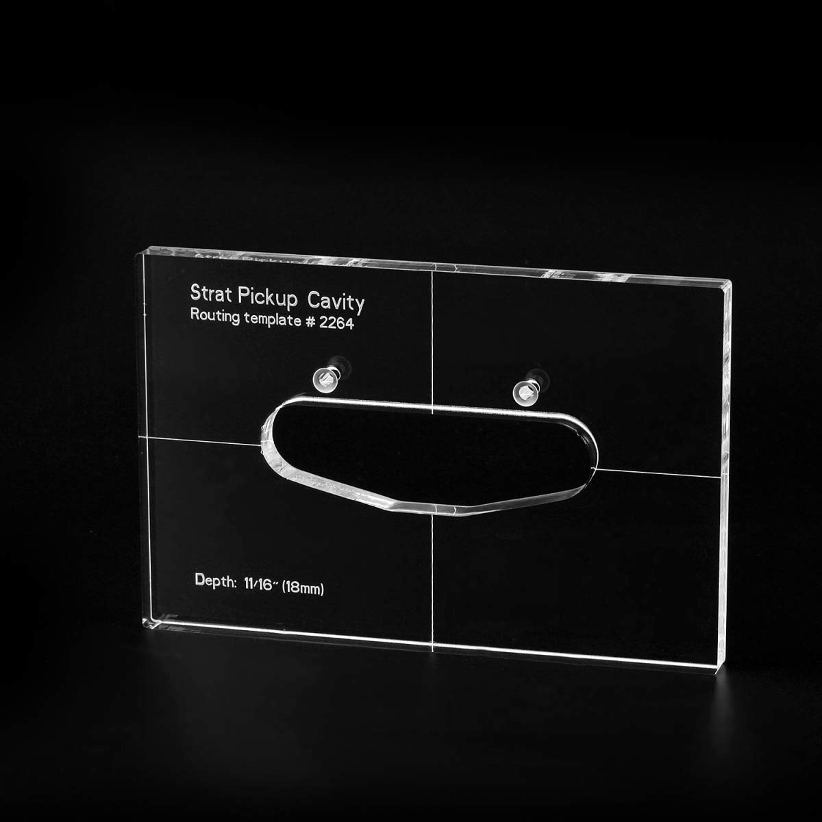Musiclily Pro CNC Accurate Acrylic Single-coil Pickup Routing Template for Standard Strat Guitar Body