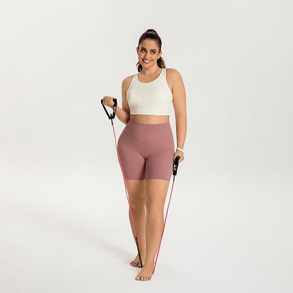 DYMMAX BREATHABLE BIKER SHORTS FOR WOMEN, HIGH WAIST TUMMY CONTROL HIP LIFTING YOGA SHORTS SUITABLE FOR WORKOUT RUNNING GYM (US, ALPHA, MEDIUM, REGULAR, REGULAR, PINK)