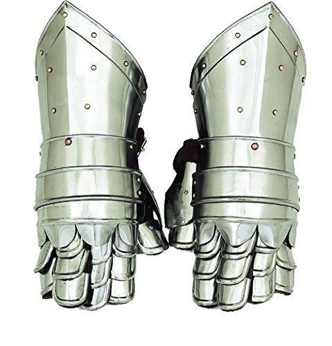 Metal Armour Hand Gloves Pair with Inviting Decor Appeal-(36302)