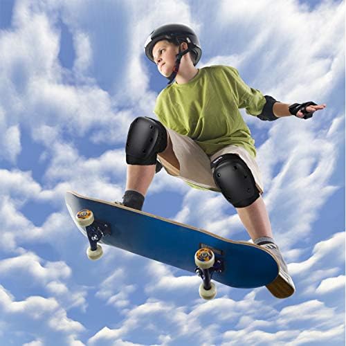 Pair of black knee and elbow pads for sports activities priced at $20.99.